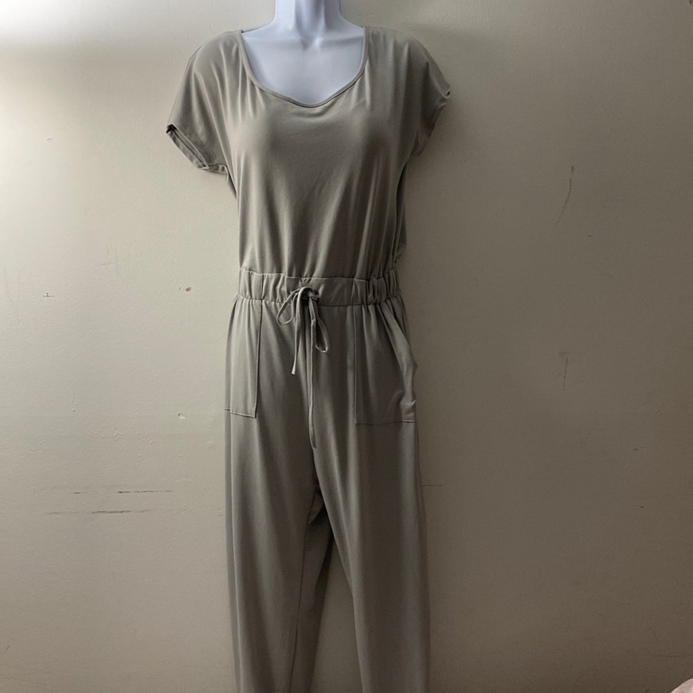On or Off Shoulder Drawstring Jumpsuit